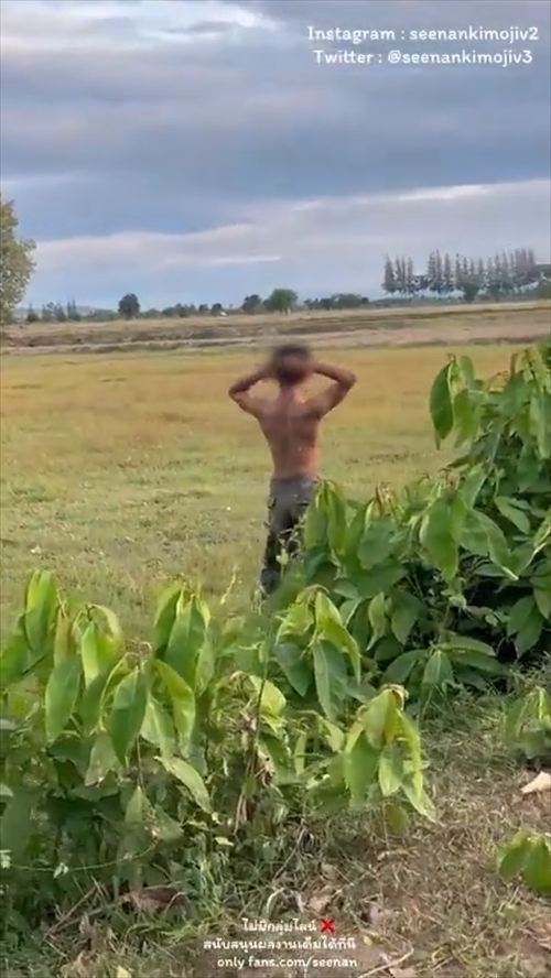 東南アジア配信者 農家手コキ チンポ握り