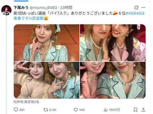 AKB48武道館ライブおっぱい選抜下品炎上