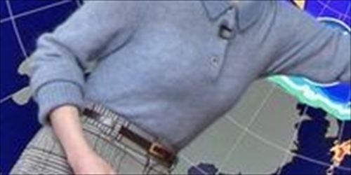 細川栞アナエロ透けおっぱいニット