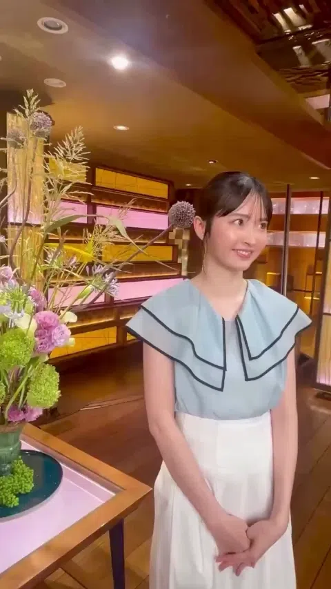 細川栞アナエロ透けおっぱいニット