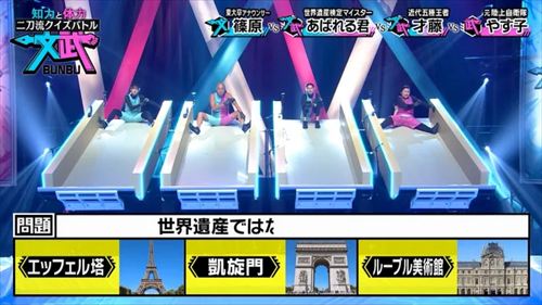 篠原梨菜エロアナウンサー開脚TBS文武BUNBUクイズ番組