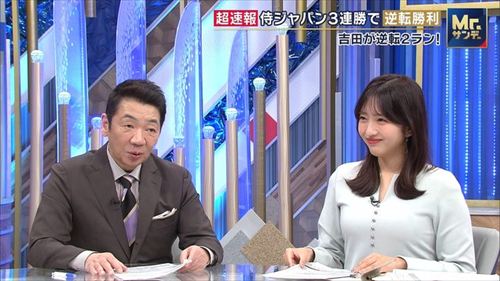 藤本万梨乃エロおっぱいアナウンサーMr.サンデー乳