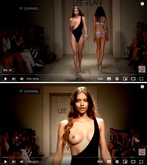 Topless Fashion Show - Assorted Transparent Suits - Nude Fashion show